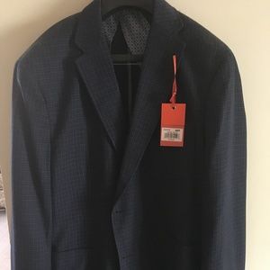 Zanetti Blue Check Modern Fit Blazer 48R